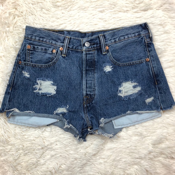 Levi's Pants - Levi’s 501 High Rise Cut Off Distressed Shorts